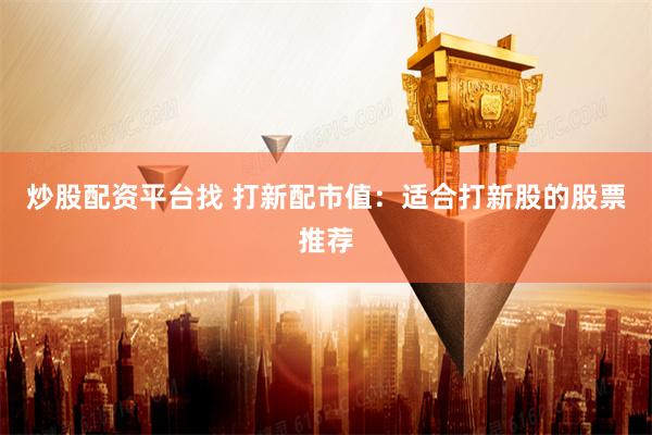 炒股配资平台找 打新配市值：适合打新股的股票推荐